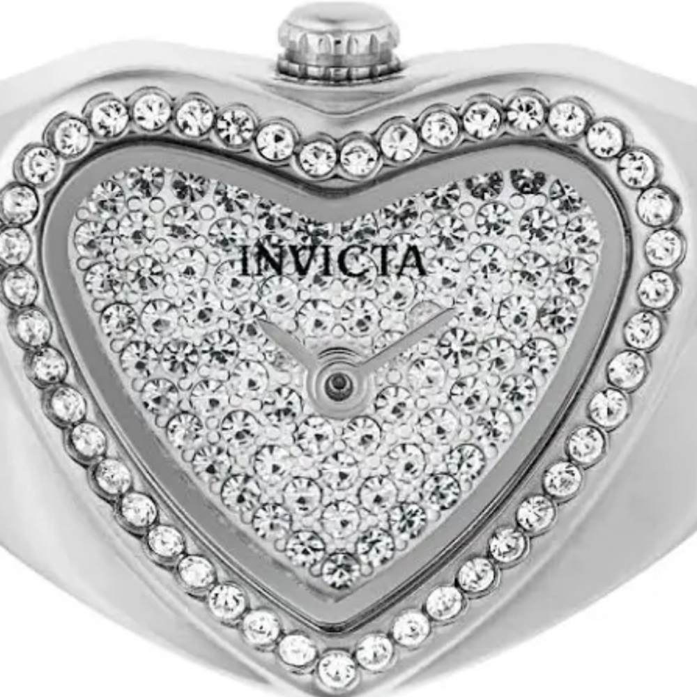 Invicta Silver Heart Ring Watch
